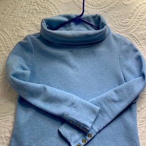 Long sleeve cowl neck sweater.